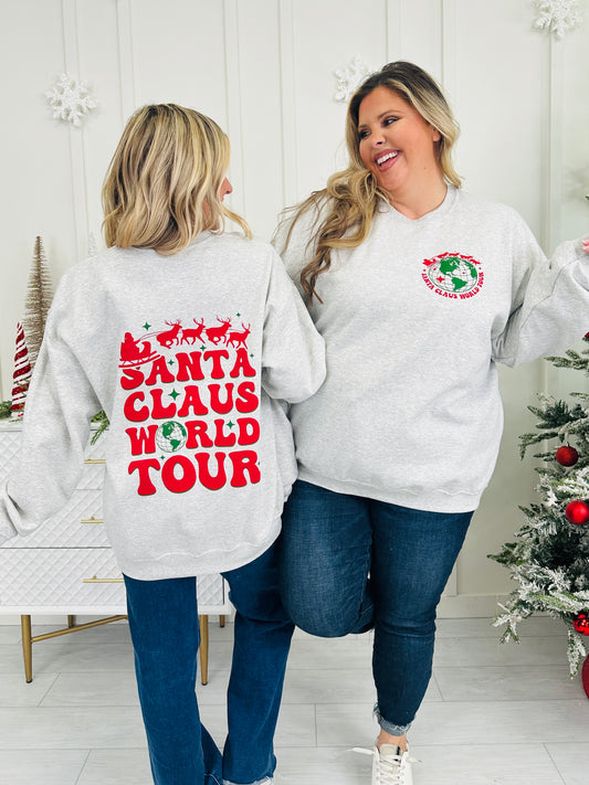 Santa Claus World Tour Graphic Crewneck Sweatshirt