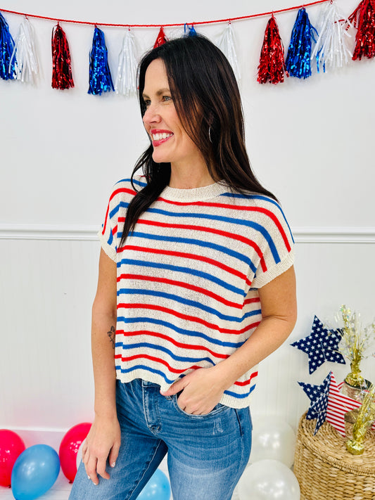 Independence Day Stripes Top