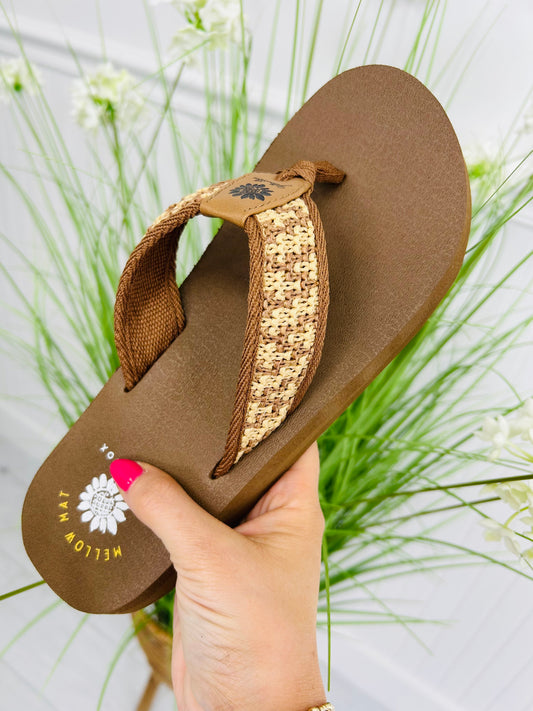 Island Glow Flip Flops In Tan