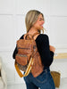 Brown Backpack Purse Set