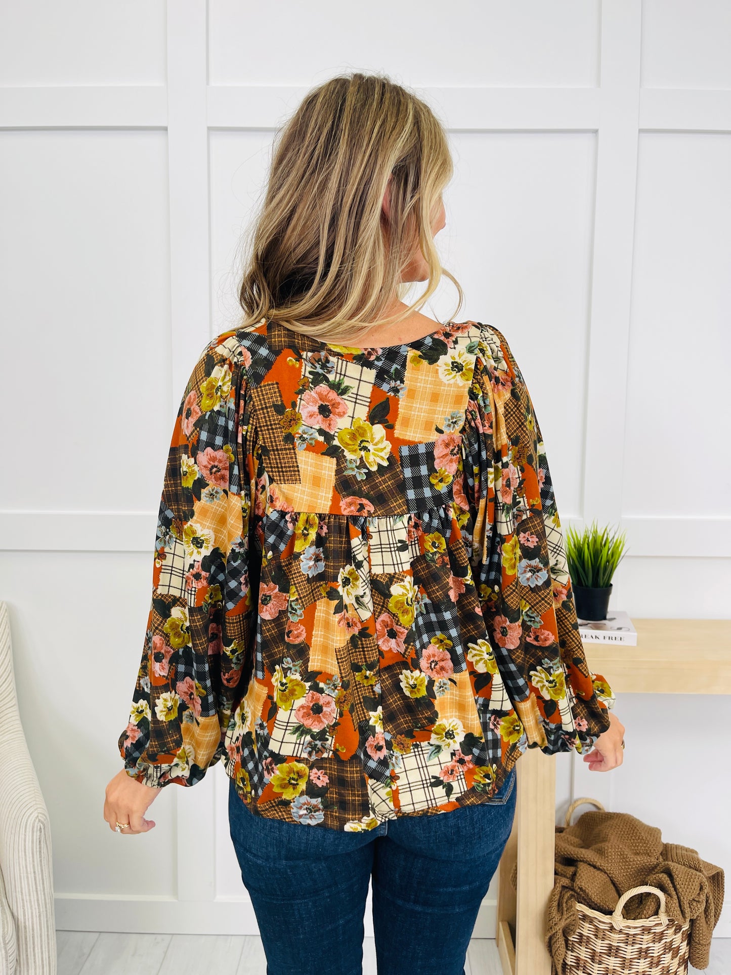 Cider Bloom Top in Burnt Orange