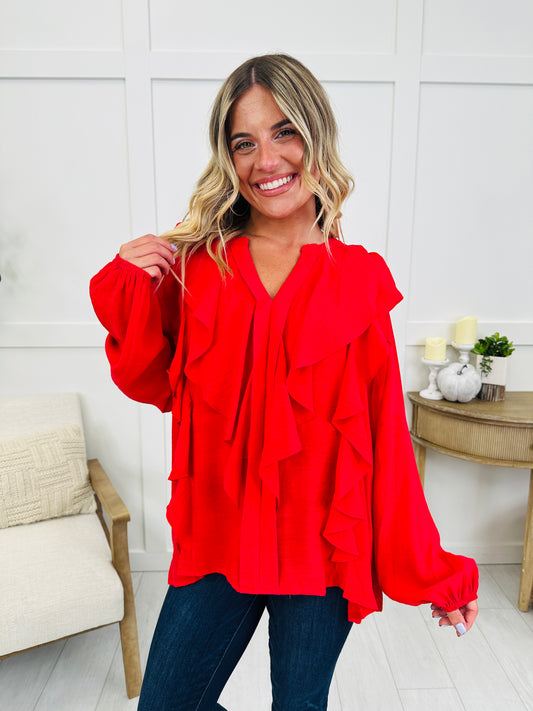 Glamorous Grace Top In Red