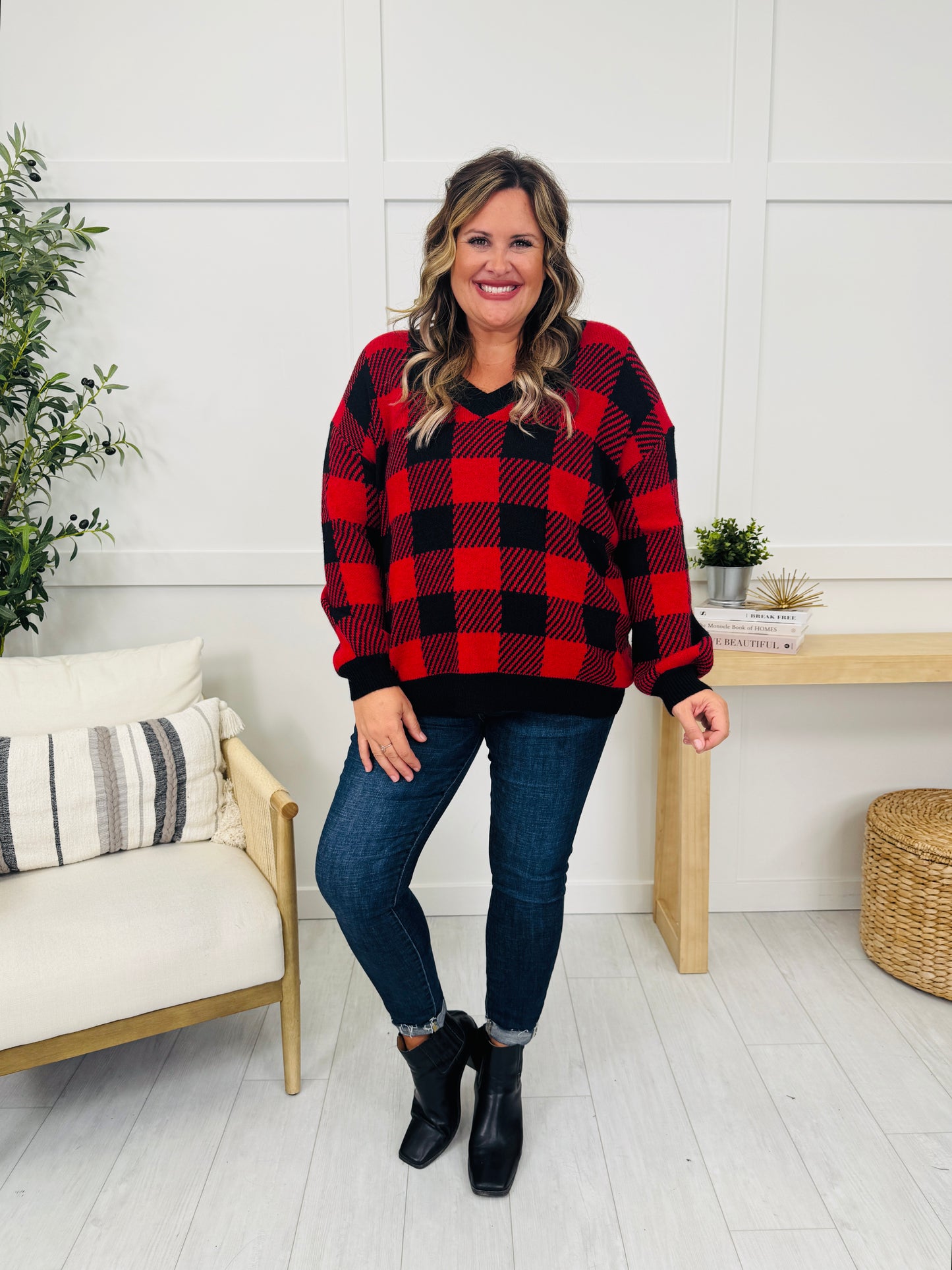 Midnight Grid Sweater