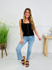 Button Bliss Tank Top In Black