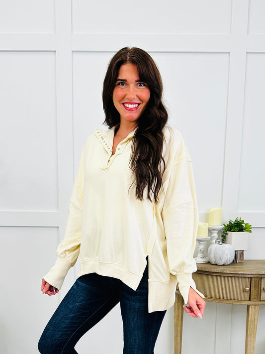 Living For The Weekend Pullover in Milk