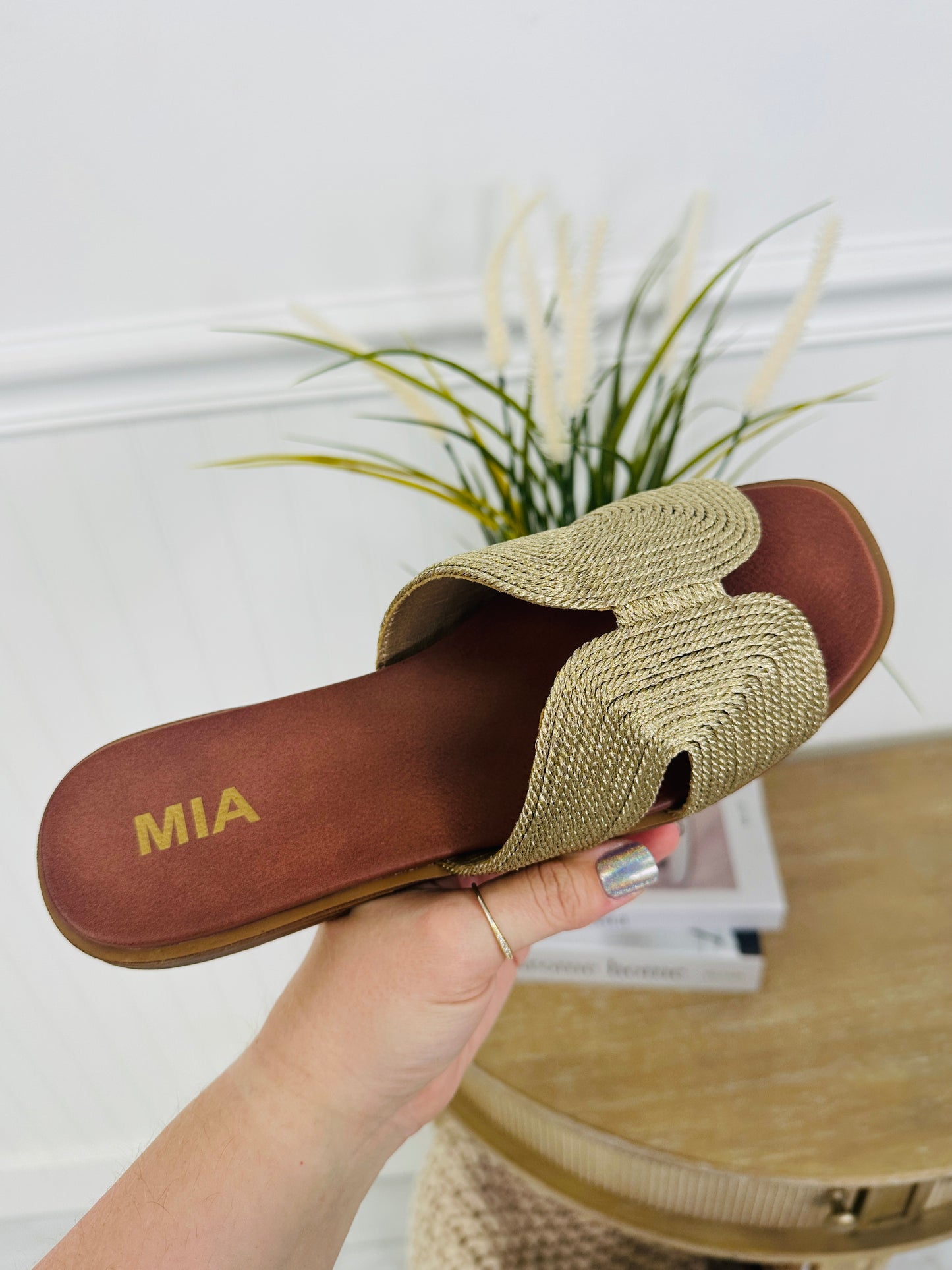 Catching Some Rays Sandals In Soft Gold