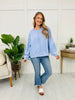 Fairytale Flutters Sweatshirt In Dusty Blue
