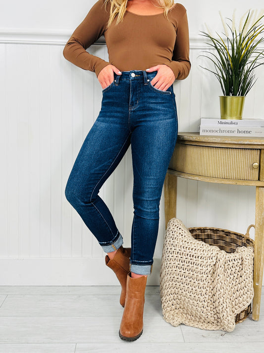 All In The Details Tummy Control Cuffed Skinny Jeans