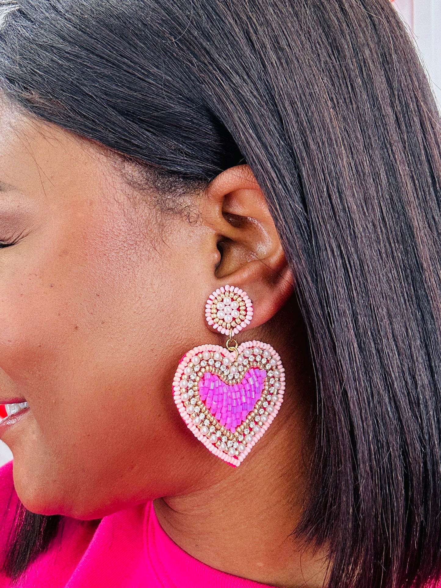 Pink Promise Heart Earrings