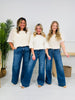 Judy Blue Girl Power Retro Wide Leg Trouser Jeans in Regular and Petite