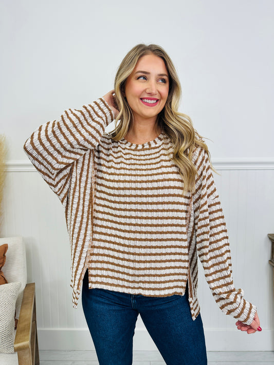 Striped Intuition Top in Camel