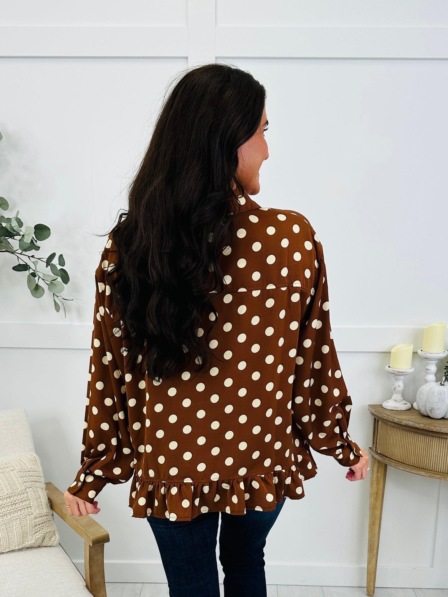 Mocha Dot Darling Top