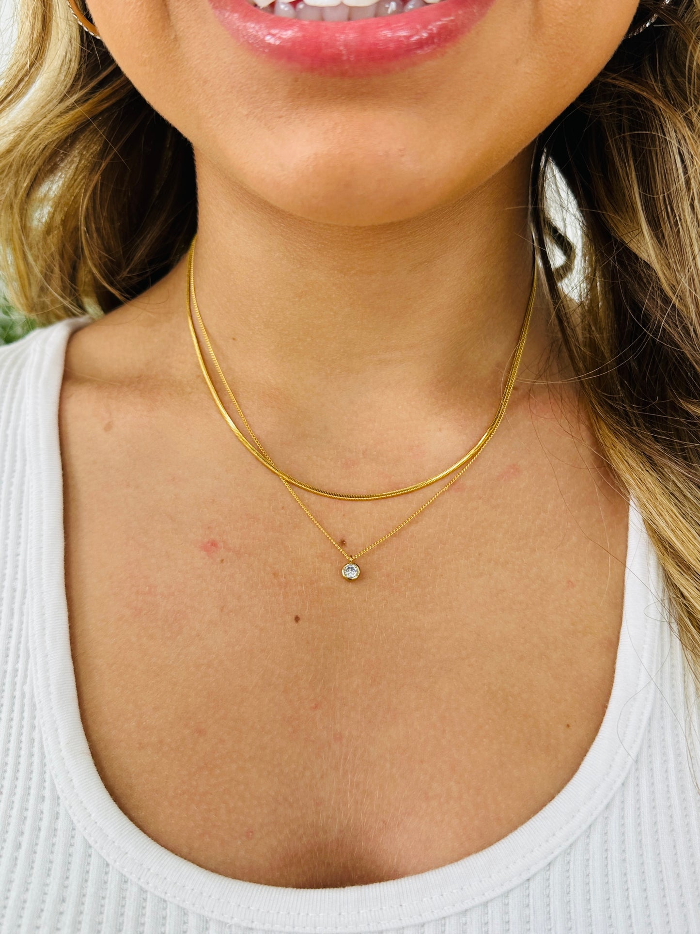 Twice As Bright Double Chain Necklace