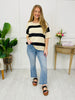 The Modern Stripe Top In Black