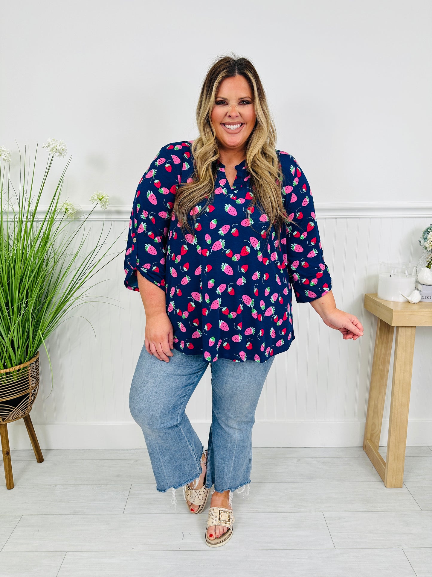 Sweet Like Spring Top in Plant City Print