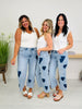 Heart Eyes Tummy Control Cropped Wide Leg Jeans