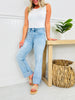 Feeling Brand New Slim Wide Leg Tummy Control Jeans