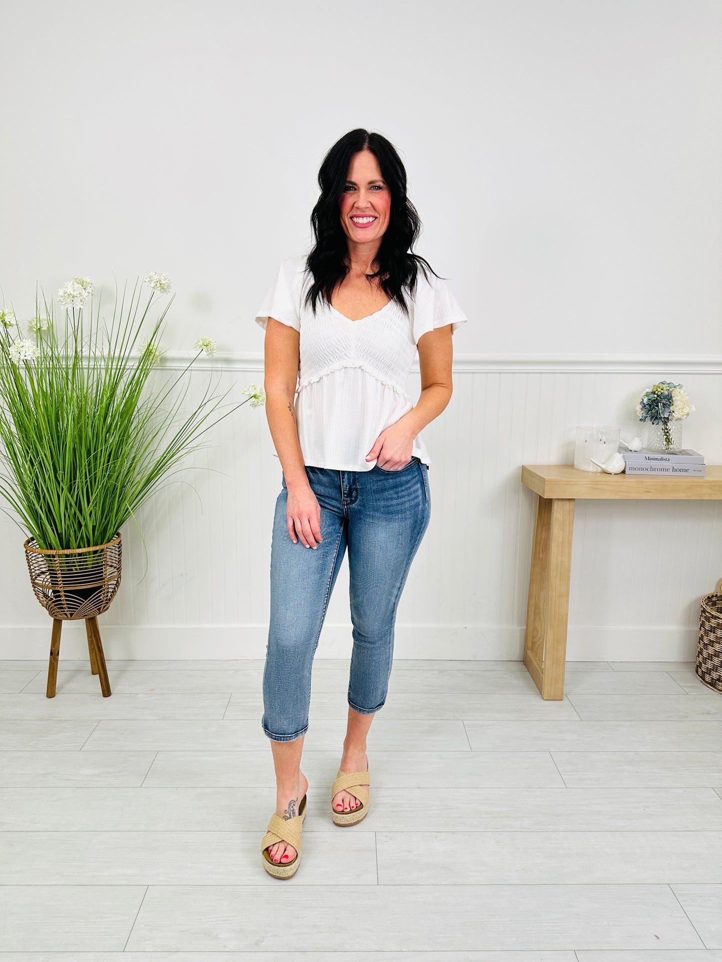 Judy Blue Go Against The Grain Capri Jeans