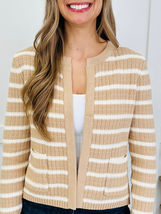 Harbor Breeze Cardigan in Sand