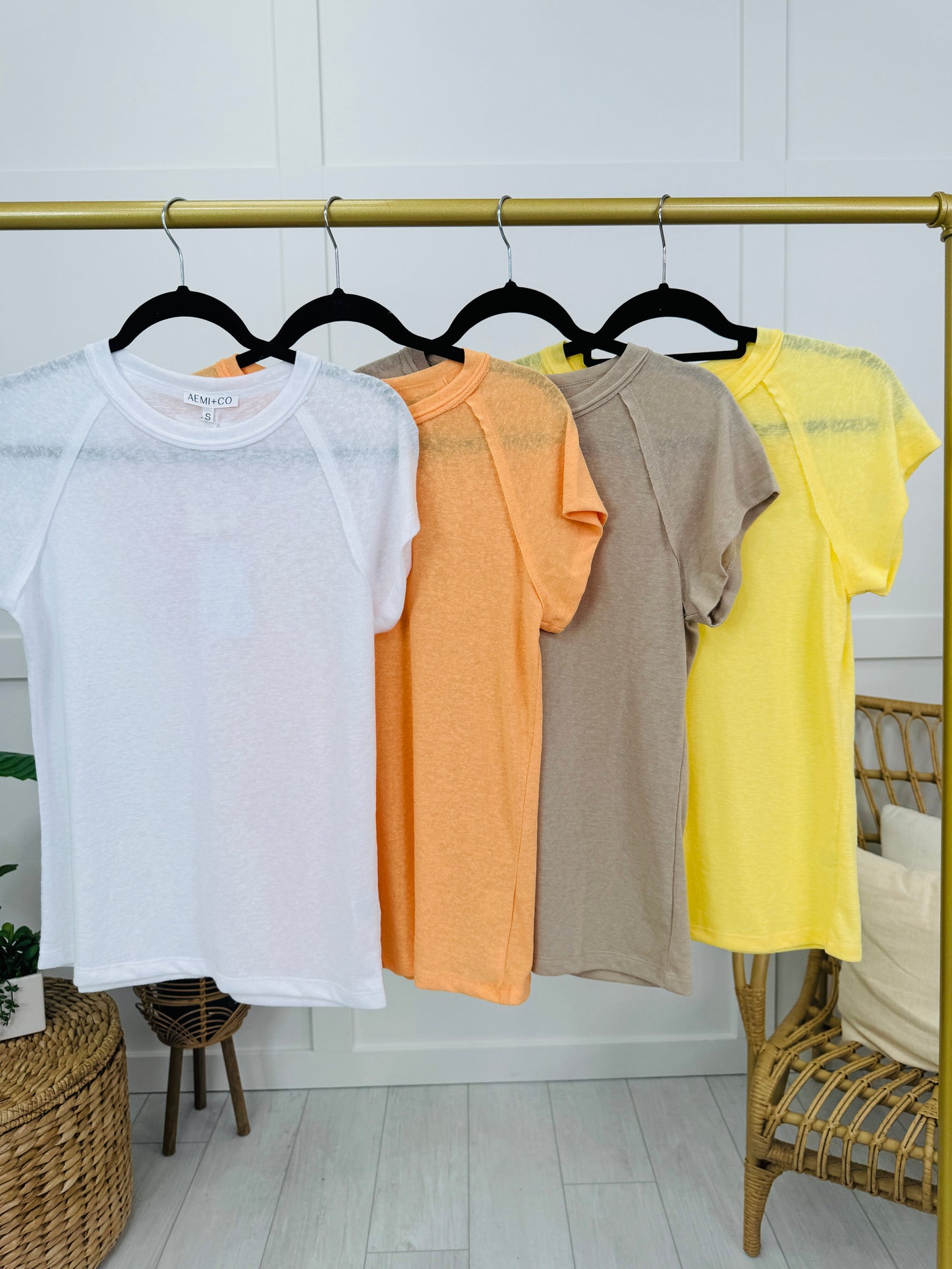 Faded Summer Sky Top In Multiple Colors