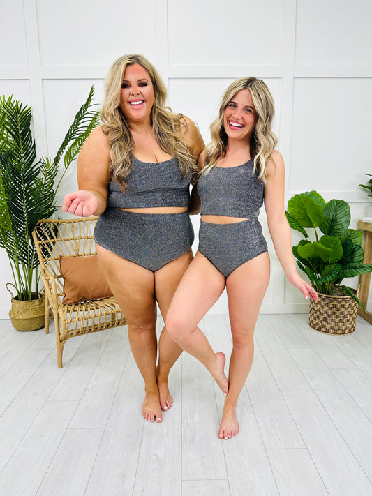 The Morgan Swim Top in Black Shimmer