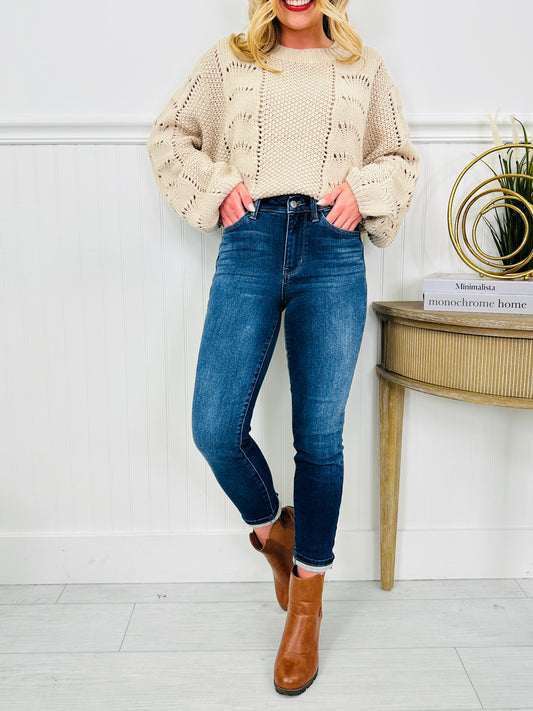 Judy Blue Keep Me Cozy Thermal Skinny Jeans