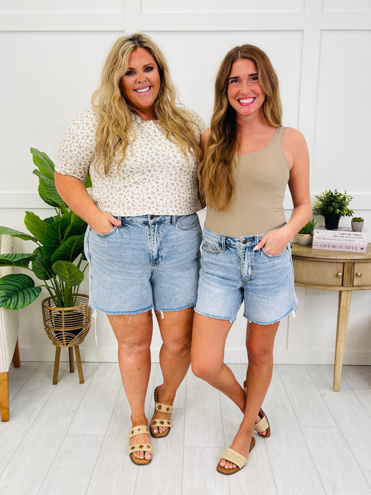 Judy Blue Weekend Plans Rigid Magic Dad Shorts