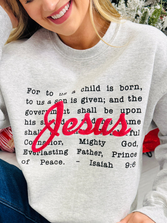 A Child Is Born Graphic Crewneck Sweatshirt