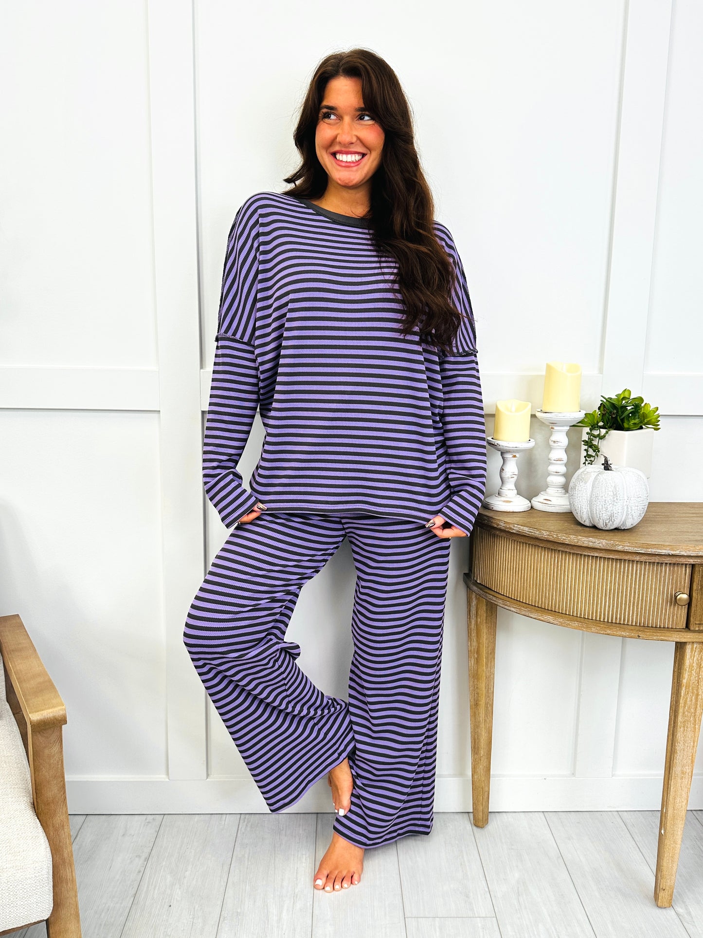 Lounging Around Pants In Purple/Brown