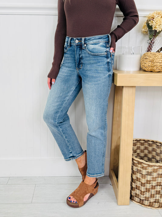 Judy Blue Endless Style Tummy Control Ankle Straight Jeans In Regular And Petite