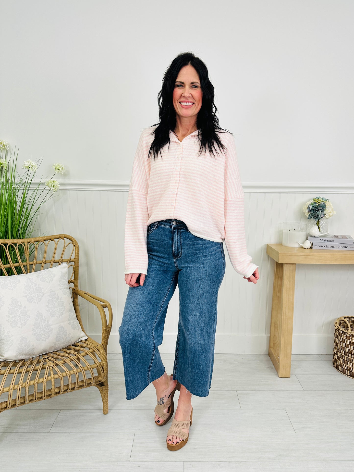 Judy Blue Fresh Start Wide Leg Cropped Jeans