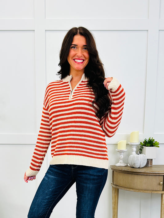 The Ridge Quarter Zip In Rust