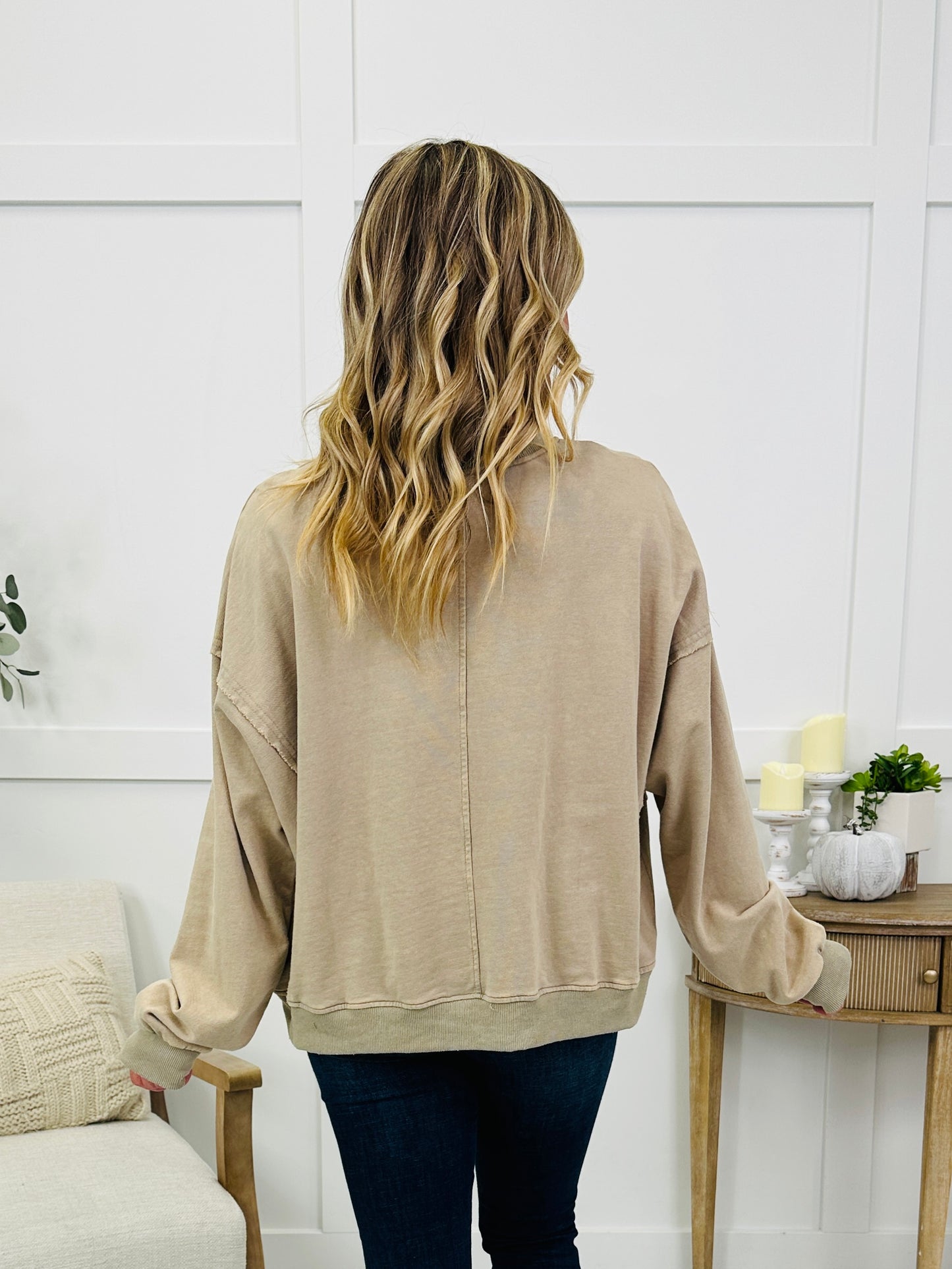 Easy Daisy Top In Lt Olive