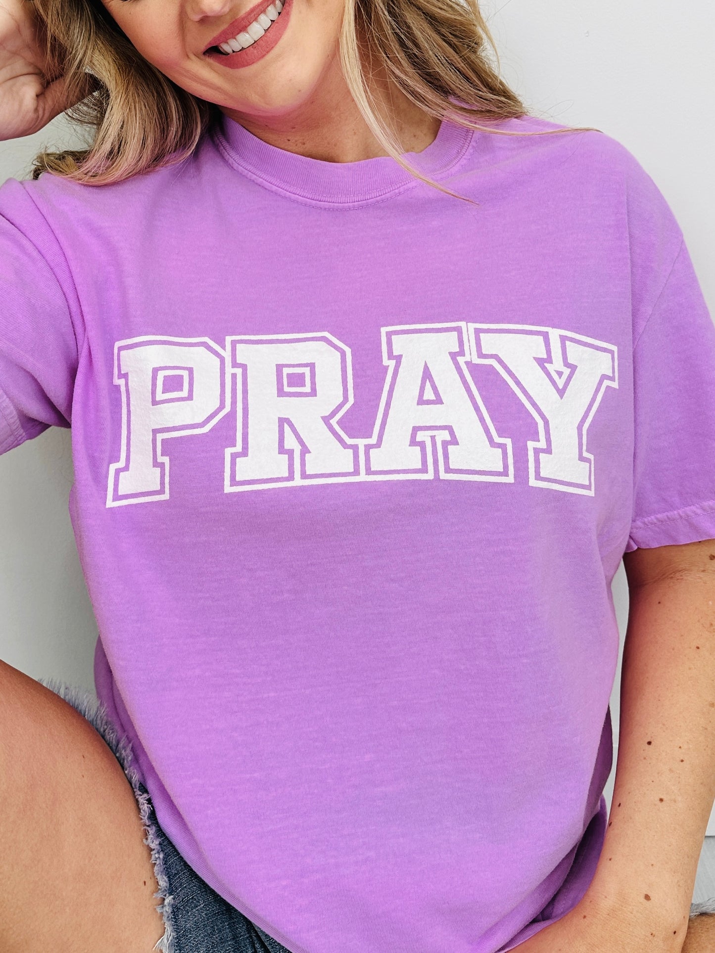 Pray Graphic Tee in Multiple Colors