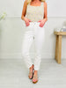 Judy Blue Perfect Match White Double Cuff Boyfriend Jeans in Reg/Curvy