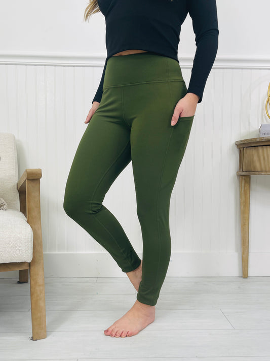 Easy Choice Leggings In Army Green