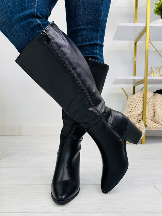 Keep Me Standing Boots in Black