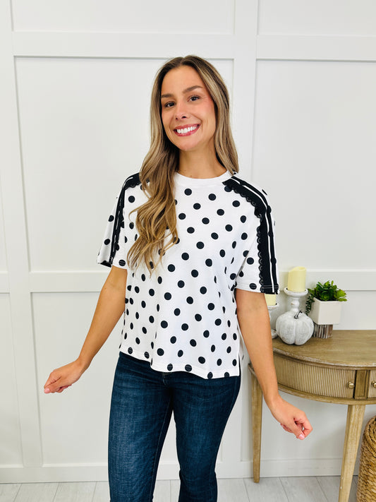 Dot & Lace Top