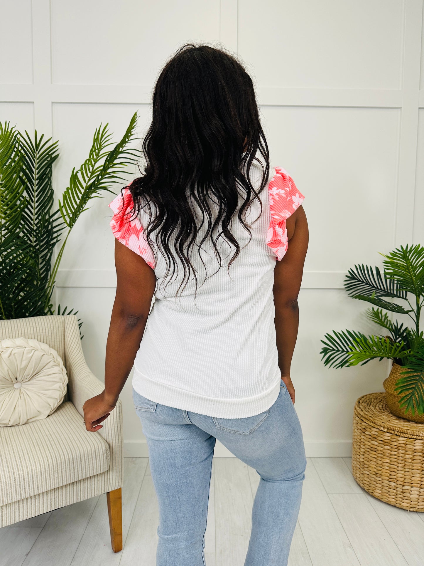Sweet Blossom Top in Coral