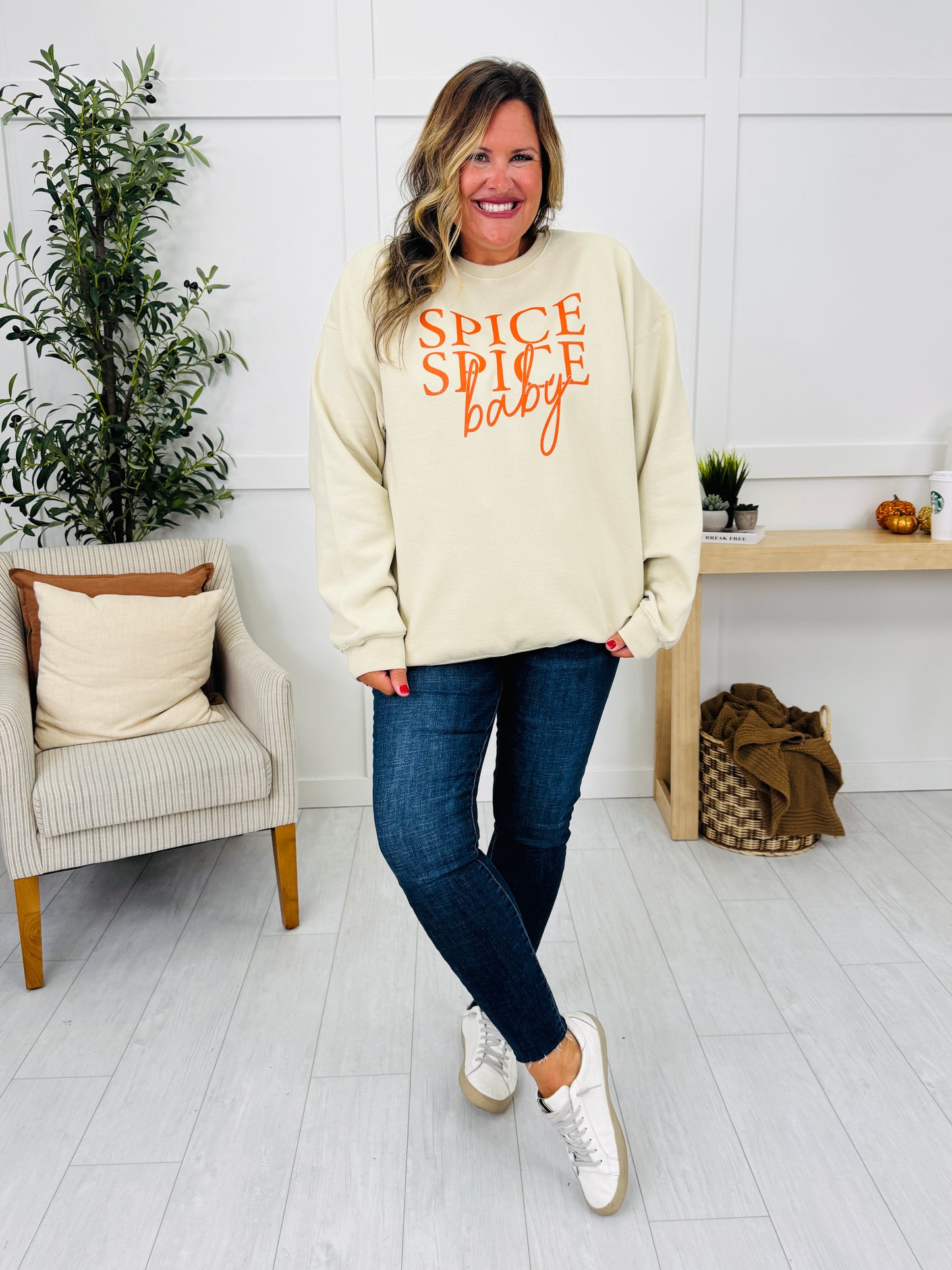 Spice Spice Baby Graphic Crewneck Sweatshirt