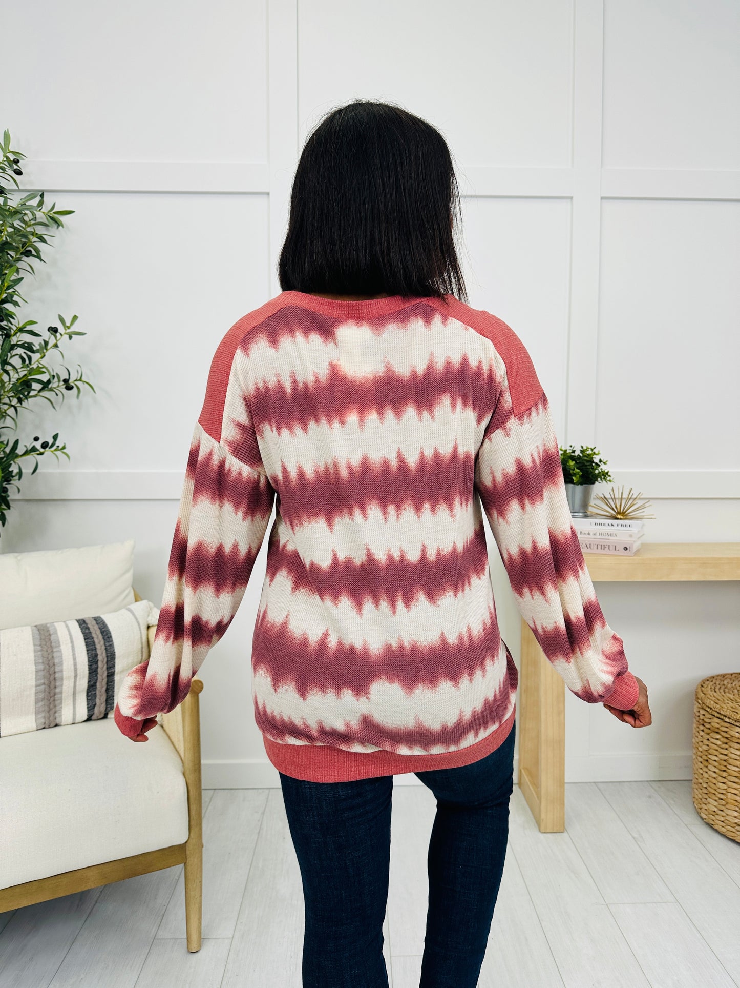 Faded In Harmony Top in Marsala