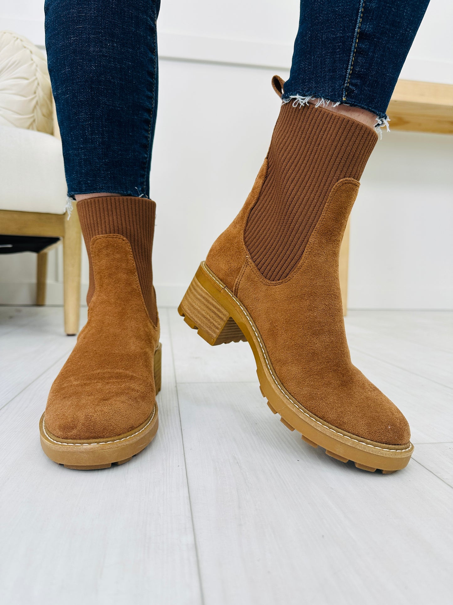 Finding My Direction Booties In Tobacco