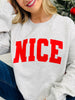 Nice and Naughty Reversible Graphic Crewneck Sweatshirt