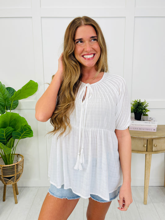 Sunny Breeze Top In Ivory