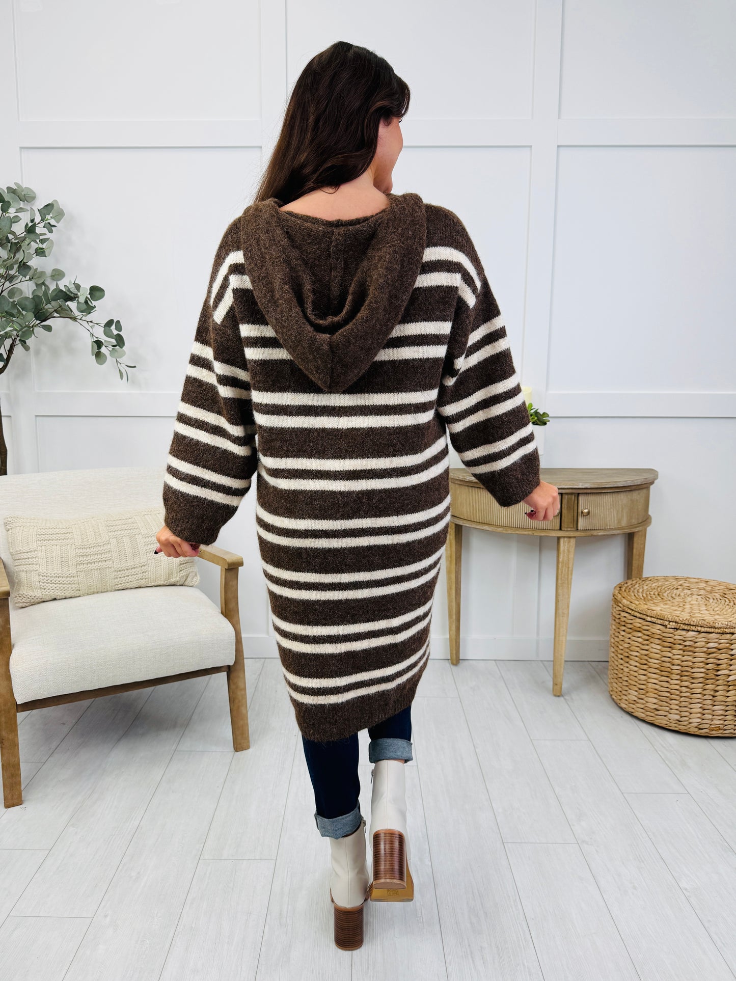 Autumn Avenue Cardigan In Choco Multi