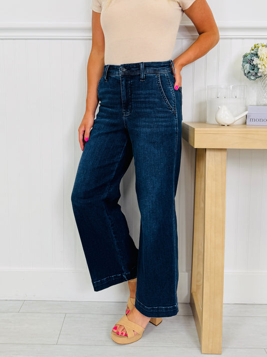 Judy Blue Timeless Touch Trouser Wide Leg Ankle Jeans
