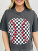 Checkered Baseball Boxy Graphic Tee