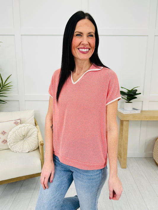 Simply Stylish Top In Coral