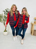 Pretty In Plaid Vest In Navy