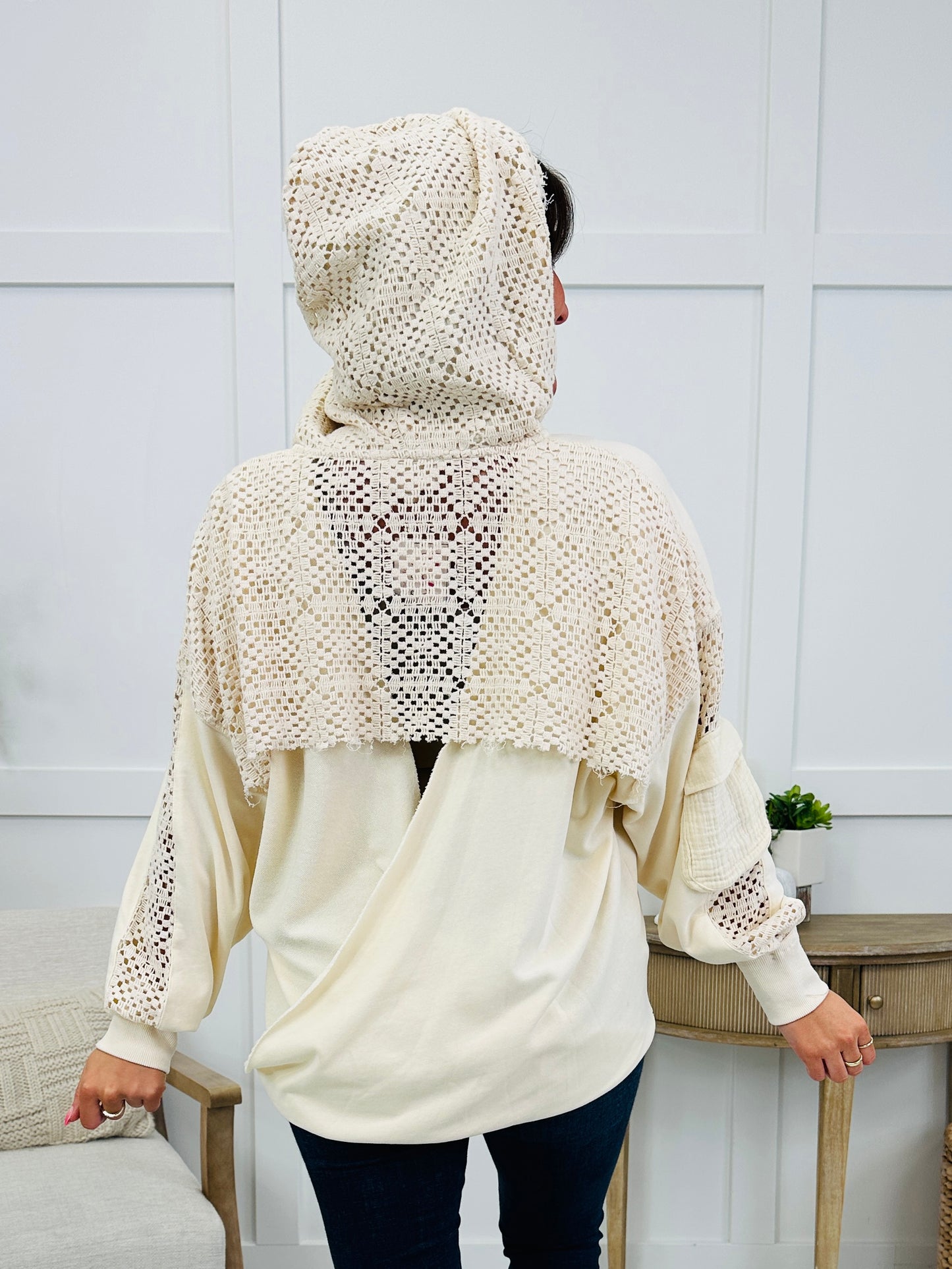 Free Spirit Zip Up In Cream